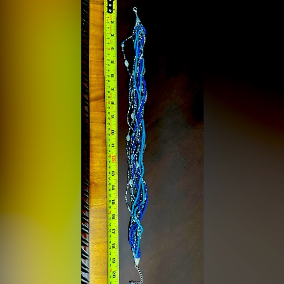 Multi-strand Crystal and Bead Necklace - Picture 2 of 4